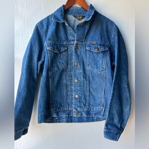 Vintage 70s Wrangler Western Jean Denim Trucker Jacket MENS M